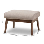 Mid-Century Wood Ottoman