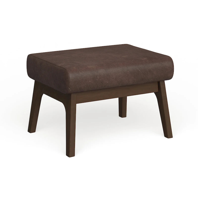 Mid-Century Wood Ottoman