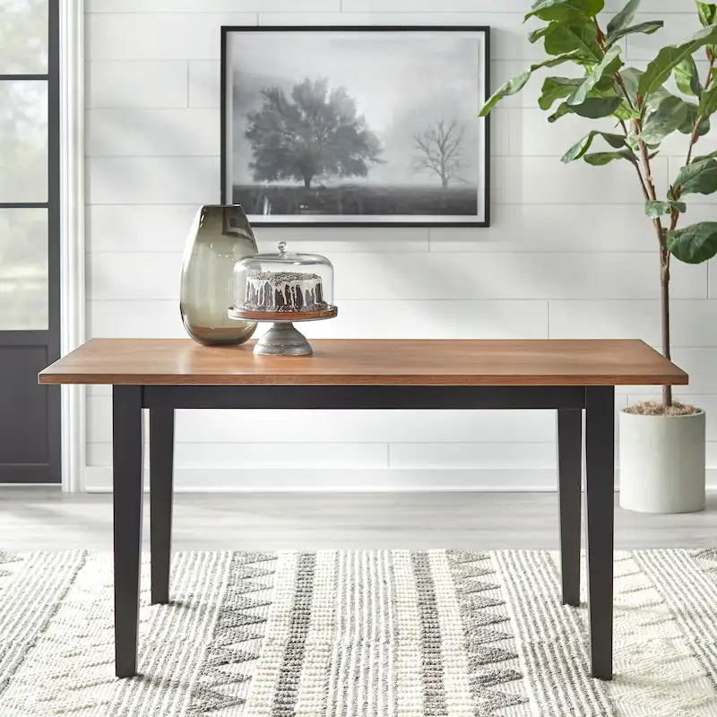 Two-Tone Farmhouse Dining Table for 6