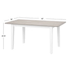 Two-Tone Farmhouse Dining Table for 6