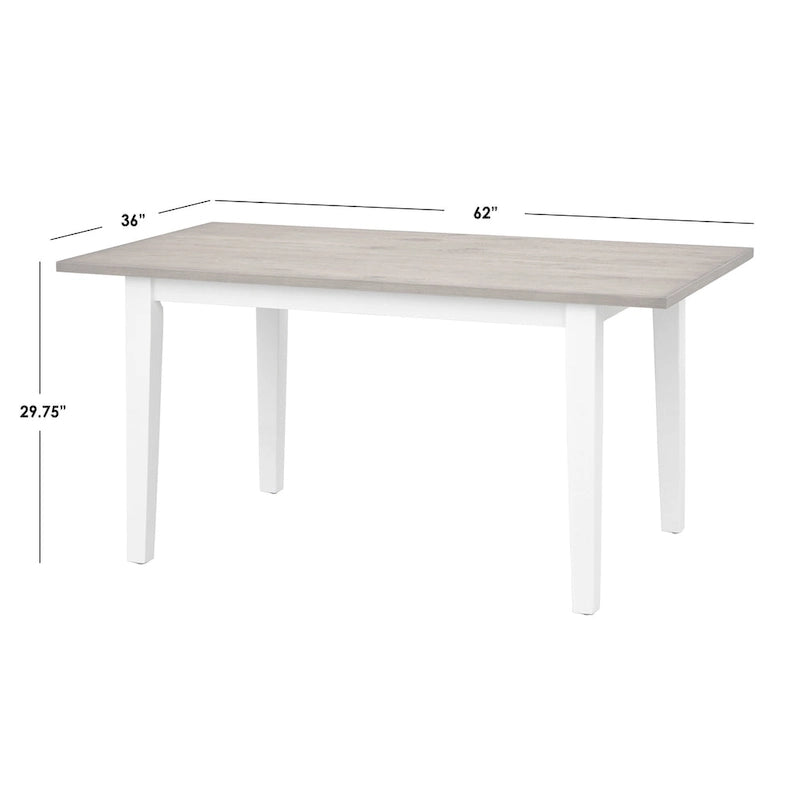 Two-Tone Farmhouse Dining Table for 6