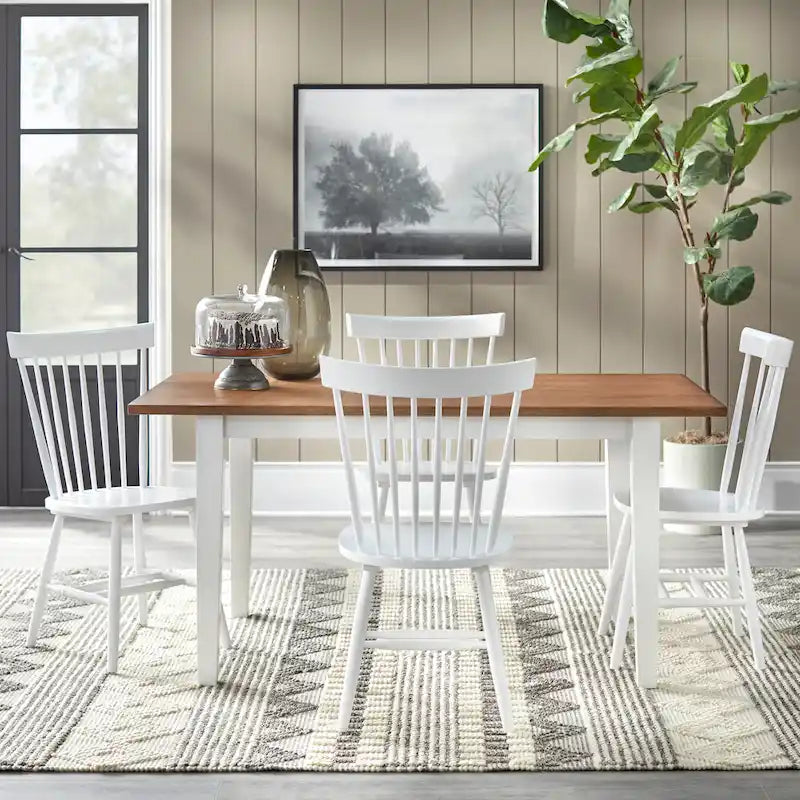 Two-Tone Farmhouse Dining Table for 6