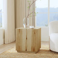 20-Inch Square Oak Veneer End Table