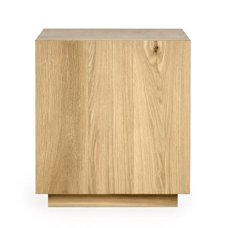 20-Inch Square Oak Veneer End Table