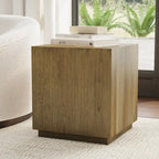20-Inch Square Oak Veneer End Table