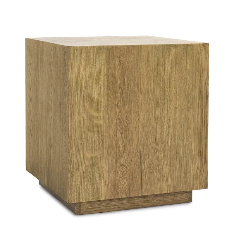 20-Inch Square Oak Veneer End Table