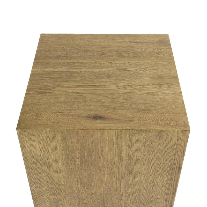 20-Inch Square Oak Veneer End Table