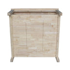 Solid Wood Square Coffee Table with Shelf - 36 x 36