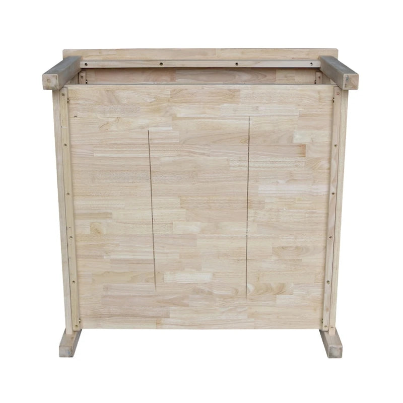 Solid Wood Square Coffee Table with Shelf - 36 x 36