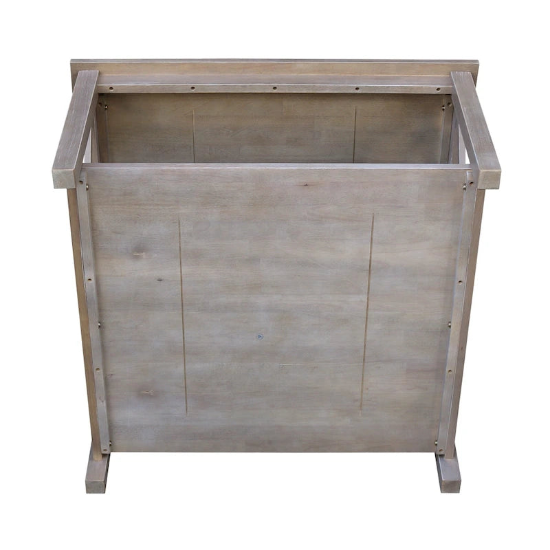 Solid Wood Square Coffee Table with Shelf - 36 x 36
