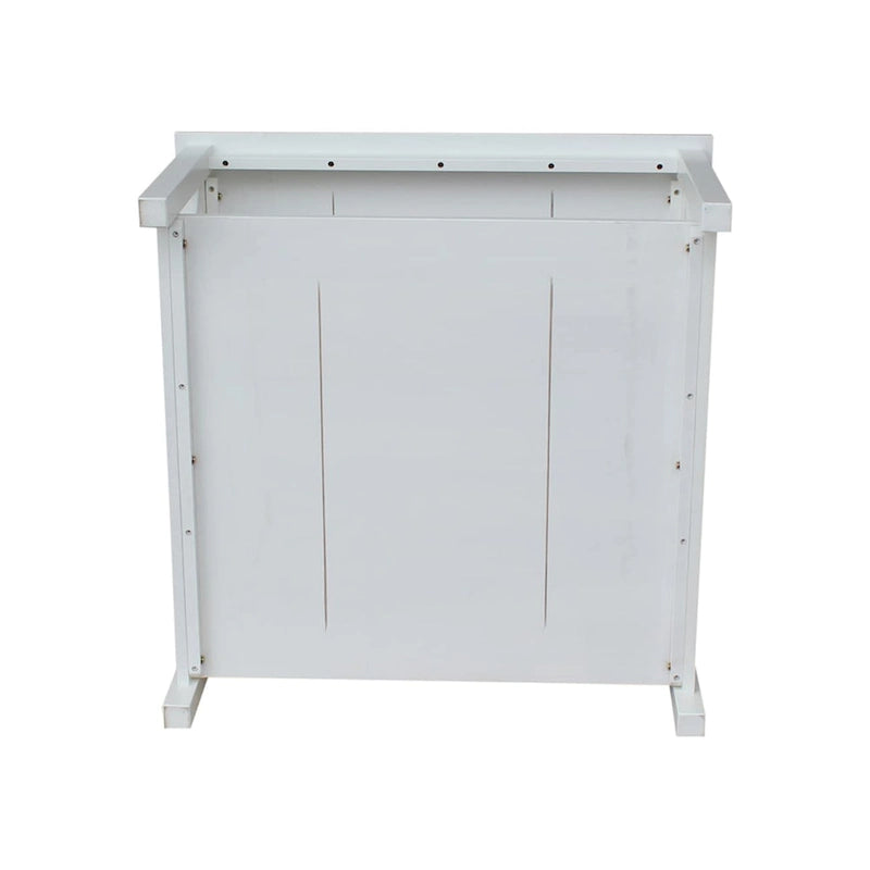 Solid Wood Square Coffee Table with Shelf - 36 x 36