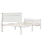 Wood Platform Bed with Headboard and Footboard