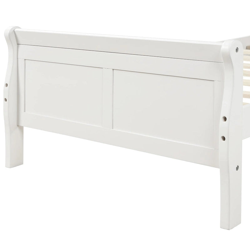 Wood Platform Bed with Headboard and Footboard
