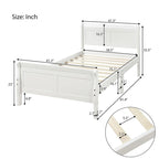 Wood Platform Bed with Headboard and Footboard