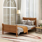Wood Platform Bed with Headboard and Footboard