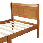 Wood Platform Bed with Headboard and Footboard