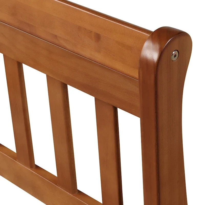 Wood Platform Bed with Headboard and Footboard