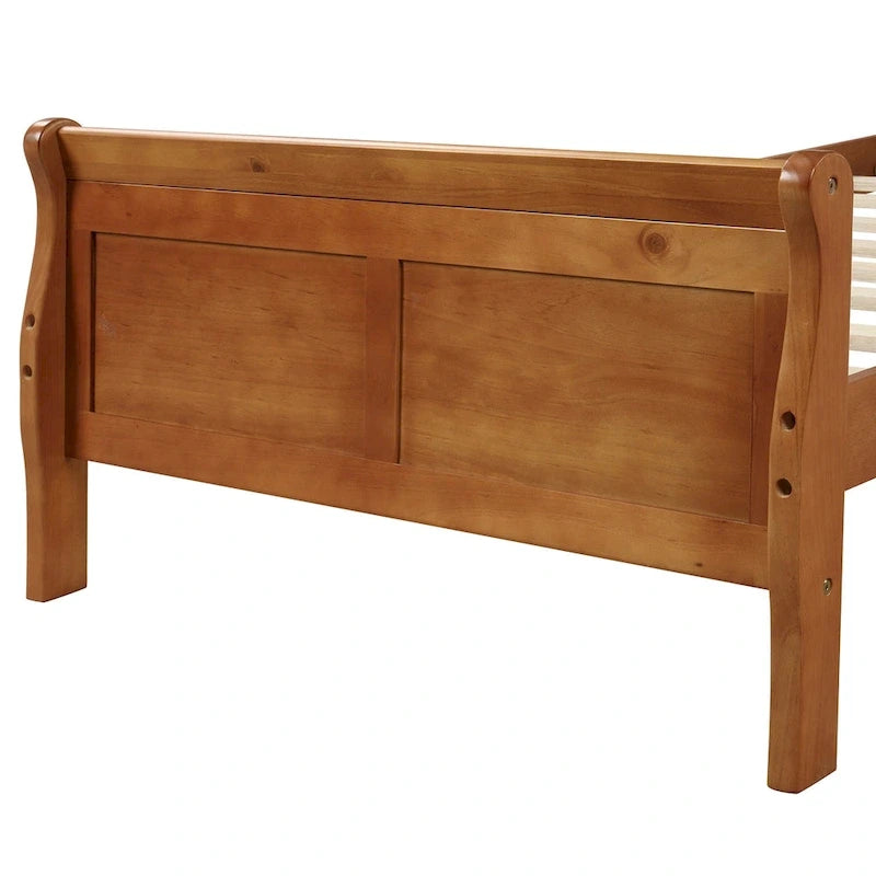 Wood Platform Bed with Headboard and Footboard