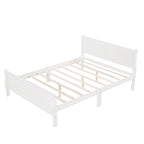 Wood Platform Bed with Headboard and Footboard
