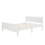 Wood Platform Bed with Headboard and Footboard