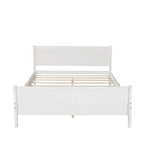 Wood Platform Bed with Headboard and Footboard