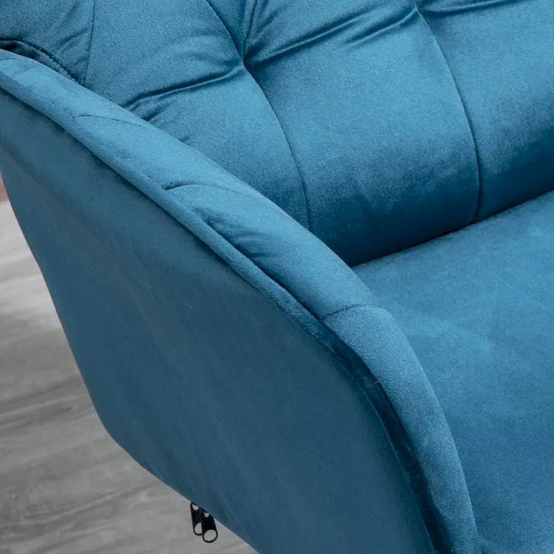 Mid-Back Tufted Velvet Office Chair with Arms, Adjustable Height and Swivel