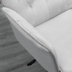 Mid-Back Tufted Velvet Office Chair with Arms, Adjustable Height and Swivel