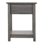 Modern 1-Drawer Wooden Nightstand with Open Shelf