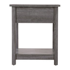 Modern 1-Drawer Wooden Nightstand with Open Shelf