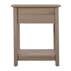 Modern 1-Drawer Wooden Nightstand with Open Shelf