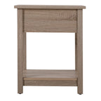 Modern 1-Drawer Wooden Nightstand with Open Shelf