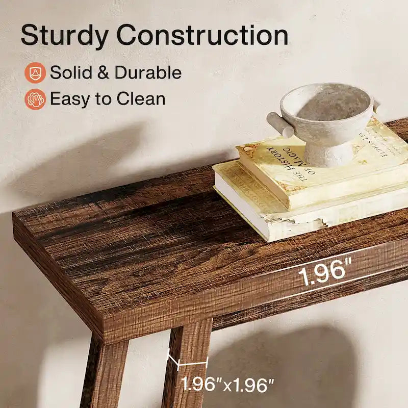 70.9-Inch 2-Tier Farmhouse Console Table