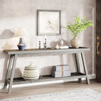 70.9-Inch 2-Tier Farmhouse Console Table