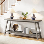 70.9-Inch 2-Tier Farmhouse Console Table