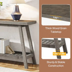 70.9-Inch 2-Tier Farmhouse Console Table