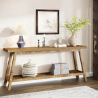70.9-Inch 2-Tier Farmhouse Console Table