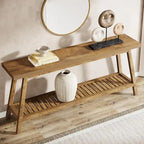 70.9-Inch 2-Tier Farmhouse Console Table
