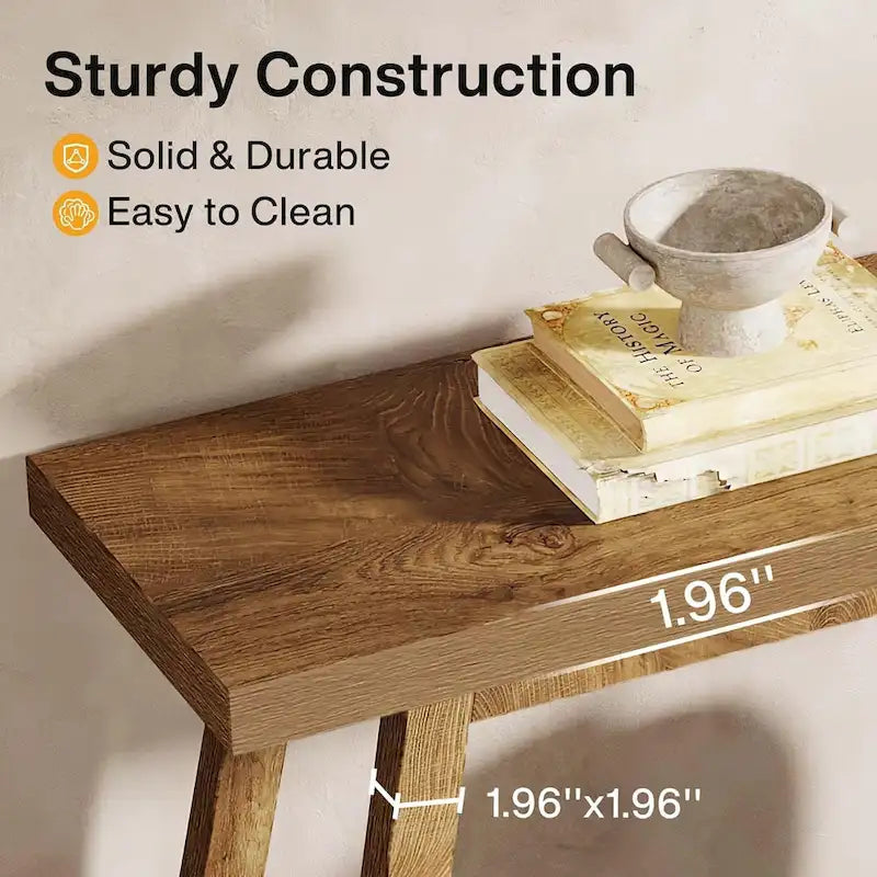 70.9-Inch 2-Tier Farmhouse Console Table