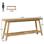 70.9-Inch 2-Tier Farmhouse Console Table