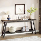70.9-Inch 2-Tier Farmhouse Console Table