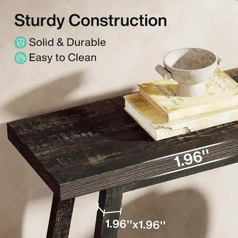 70.9-Inch 2-Tier Farmhouse Console Table