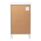 White MDF Nightstand with Two Drawers