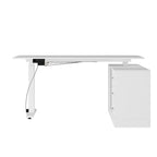 Electric Standing Desk with Storage Cabinet, 63 x 31.5