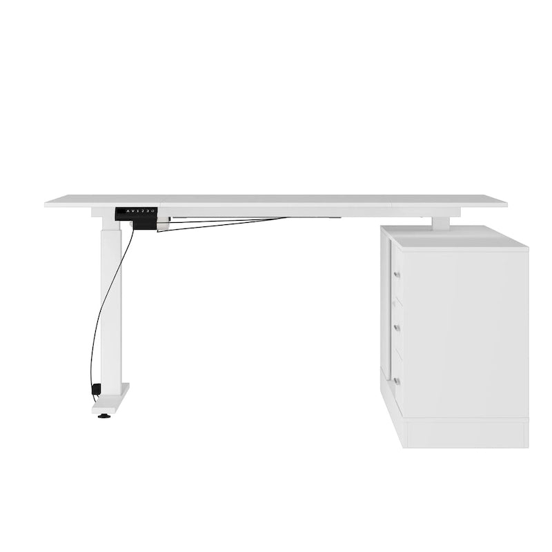 Electric Standing Desk with Storage Cabinet, 63 x 31.5