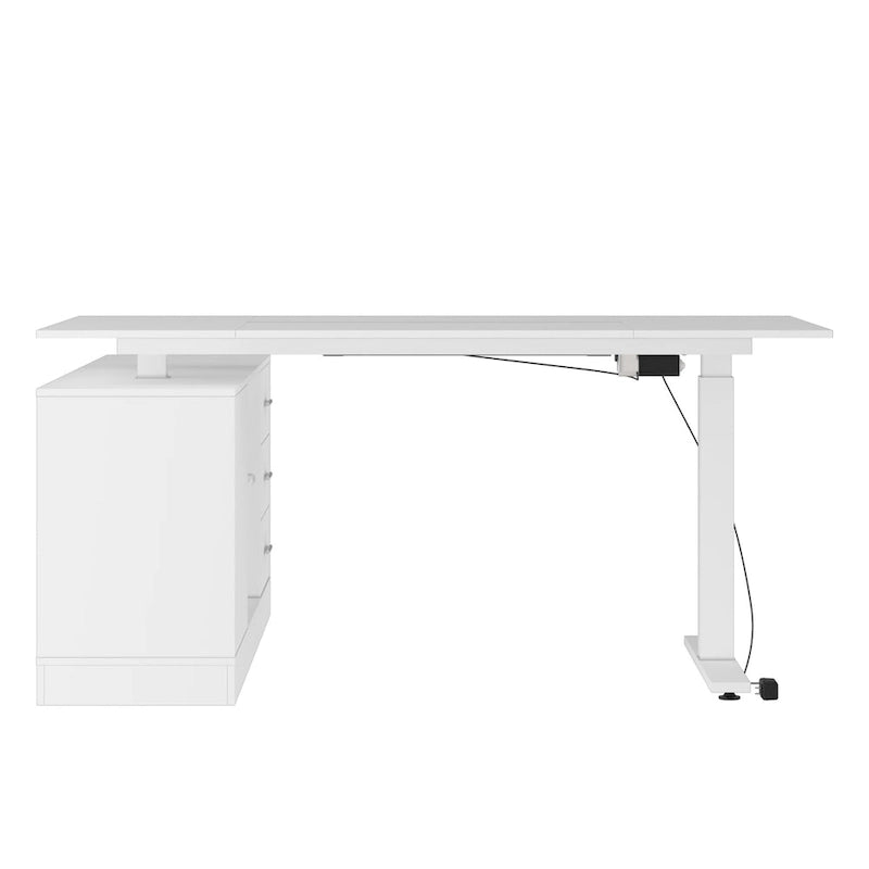 Electric Standing Desk with Storage Cabinet, 63 x 31.5