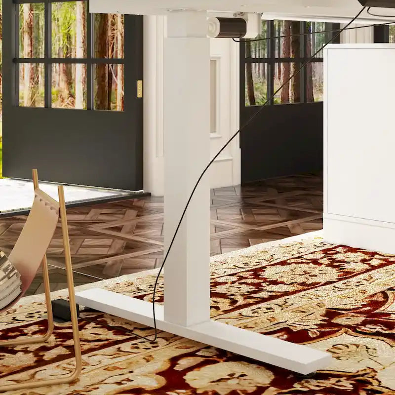 Electric Standing Desk with Storage Cabinet, 63 x 31.5