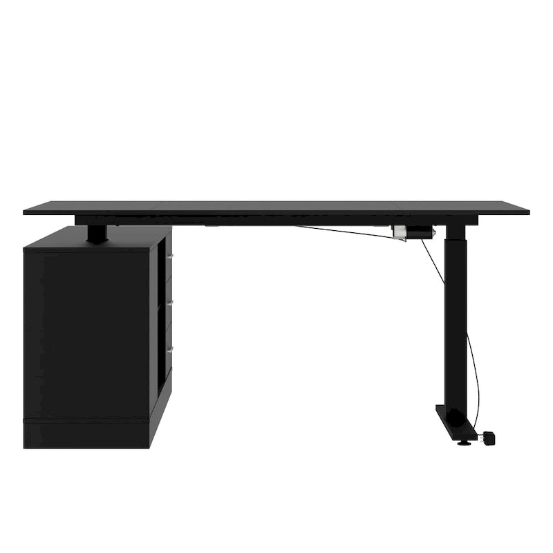 Electric Standing Desk with Storage Cabinet, 63 x 31.5