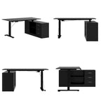 Electric Standing Desk with Storage Cabinet, 63 x 31.5