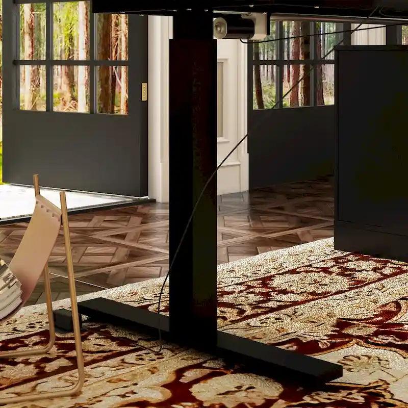 Electric Standing Desk with Storage Cabinet, 63 x 31.5