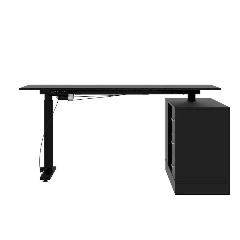 Electric Standing Desk with Storage Cabinet, 63 x 31.5